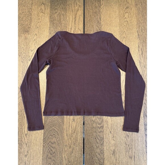 NWT Madewell Aretha Pointelle Pajama Set Women’s Size XL Chocolate Raisin - Picture 3 of 16